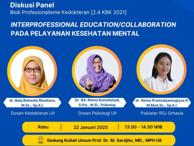 Diskusi Panel: Interprofessional Education/Collaboration pada Pelayanan Kesehatan Mental